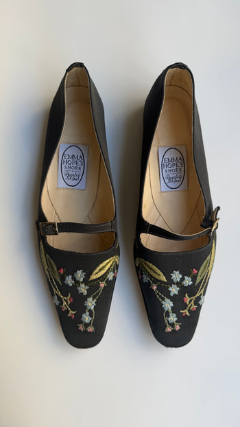 Emma Hope embroidered canvas flats 39