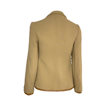 Prada 90s minimalist camel wool jacket blazer