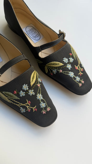 Emma Hope embroidered canvas flats 39