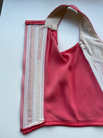 Vivienne Westwood S/S1992 ‘Statue of Liberty’ pink satin boned corset