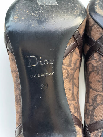 Dior oblique monogram canvas Galliano era courts 39