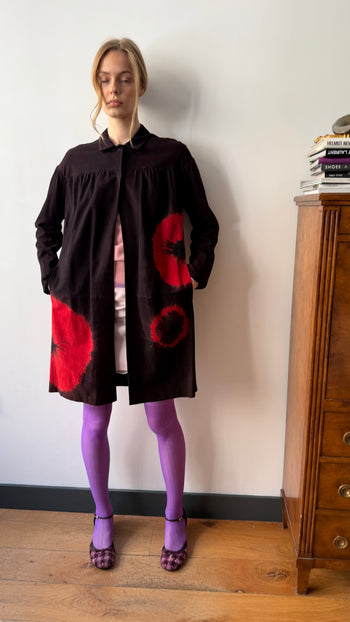 Miu Miu suede printed coat