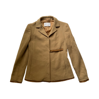 Prada 90s minimalist camel wool jacket blazer