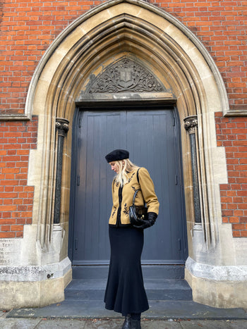 Yves Saint Laurent 70’s wool jacket with velvet appliqué