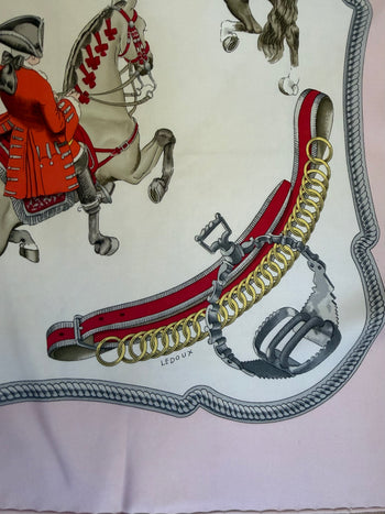 Hermès 1993 Reprise Carre 90 Philippe Ledoux equastrian silk scarf
