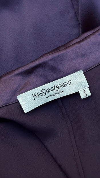 Yves Saint Laurent Rive Gauche early 2000’s purple silk blouse