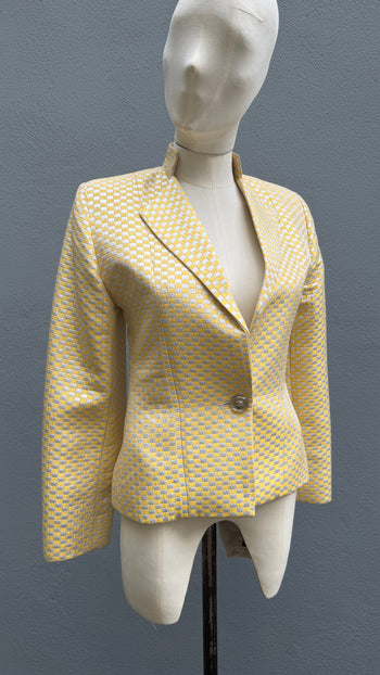 Yves Saint Laurent silver and yellow lame vintage blazer