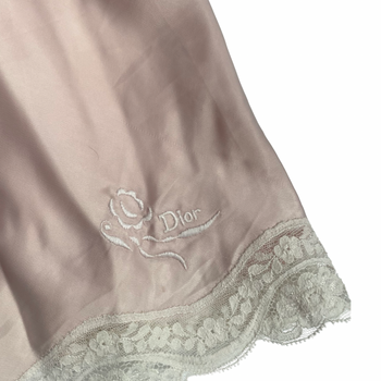 Christian Dior vintage rose pink lace detail camisole