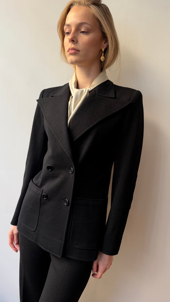 YSL Rive Gauche 1970’s tuxedo trouser suit XS