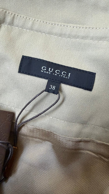 Gucci bamboo detail cargo style mini skirt 38IT
