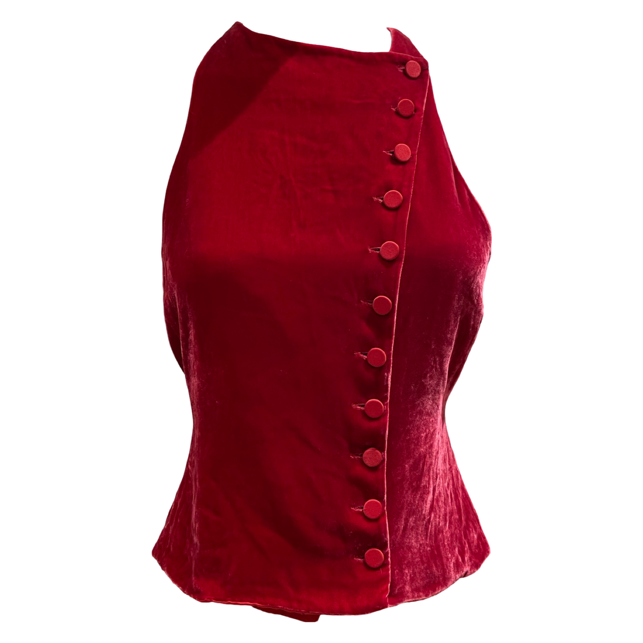 Emporio Armani red velvet waist