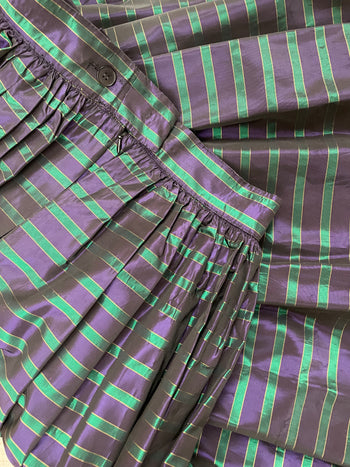 Yves Saint Laurent 1980’s vintage metallic striped skirt