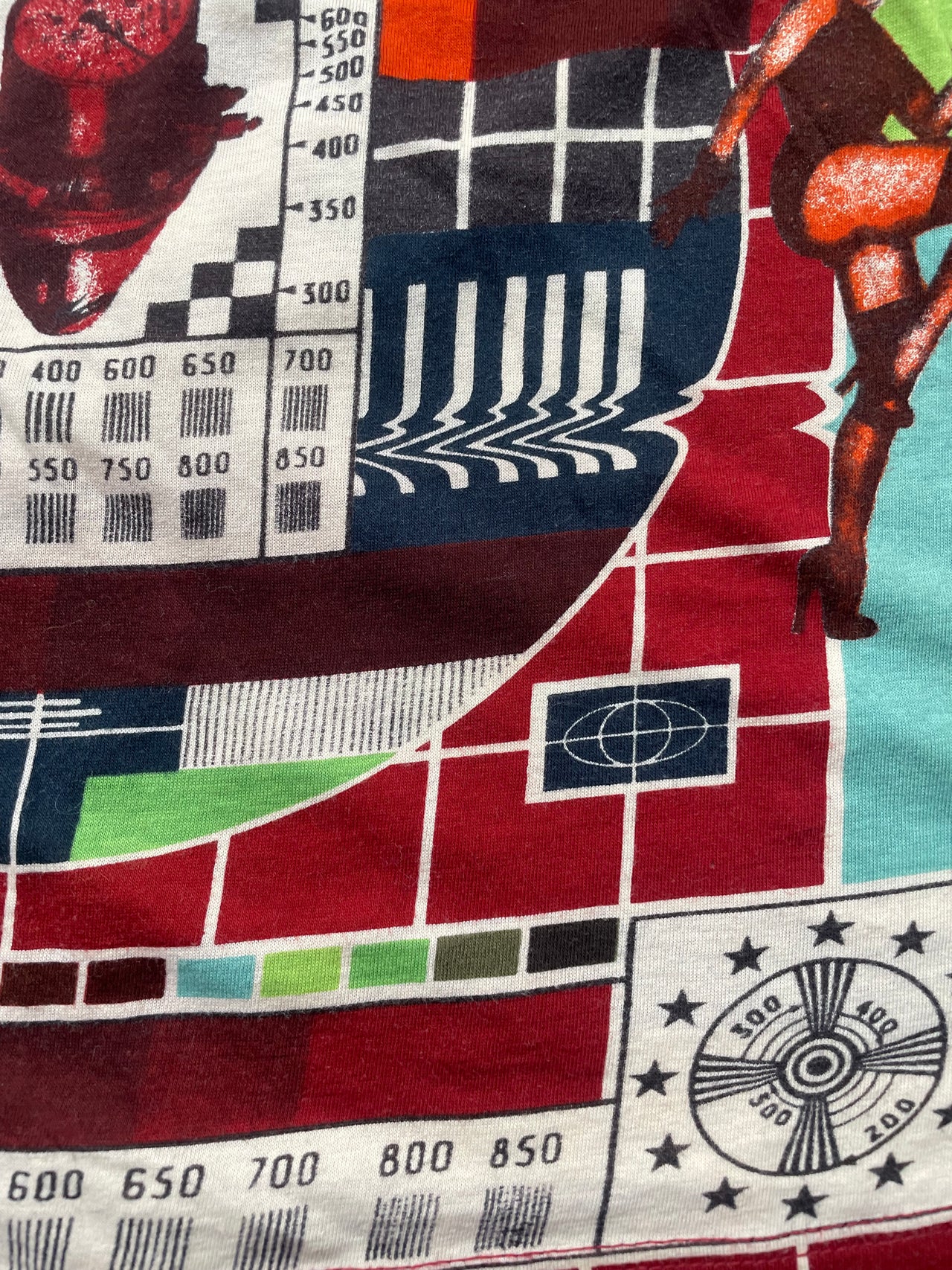 Jean Paul Gaultier vintage 1994 ‘TV Test’ print top