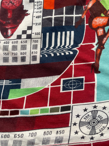 Jean Paul Gaultier vintage 1994 ‘TV Test’ print top