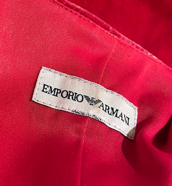 Emporio Armani red velvet waist