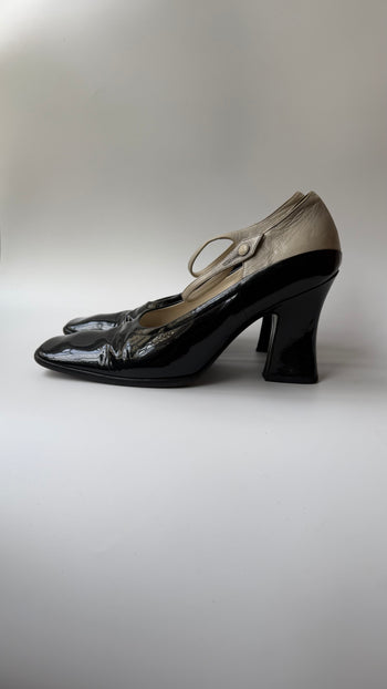 Prada Mary Jane two-tone 90’s heels 37.5 IT