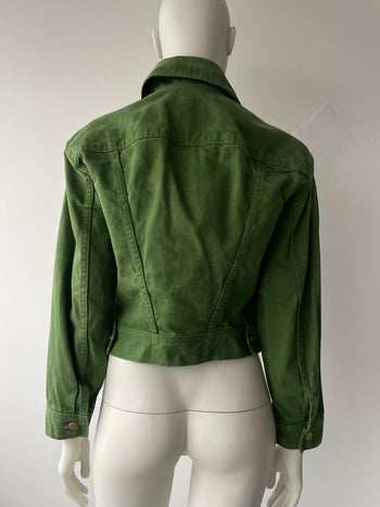 Junior Gaultier green denim boxy fit jacket