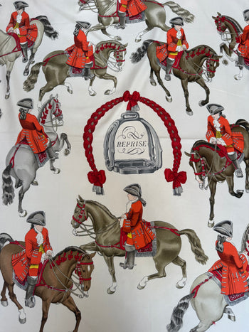Hermès 1993 Reprise Carre 90 Philippe Ledoux equastrian silk scarf
