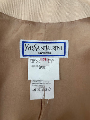 Yves Saint Laurent 90’s double-breasted beige blazer 36 FR