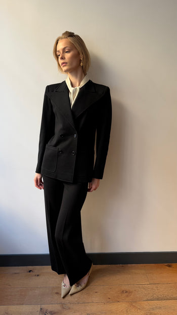 YSL Rive Gauche 1970’s tuxedo trouser suit XS