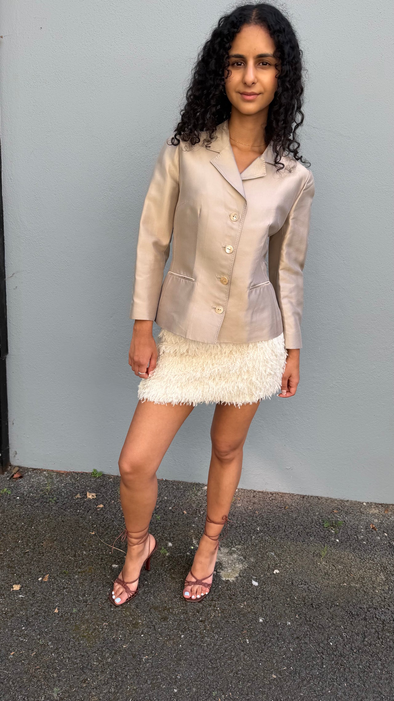 Dolce & Gabbana 1990’s champagne silk blazer