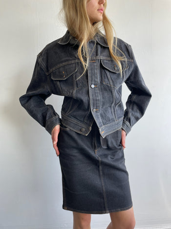 Junior Gaultier 1990’s vintage black denim jacket