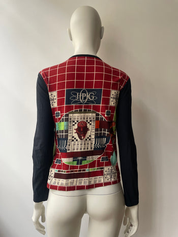 Jean Paul Gaultier vintage 1994 ‘TV Test’ print top