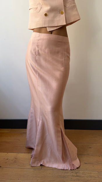 Renato Nucci raw silk maxi mermaid skirt