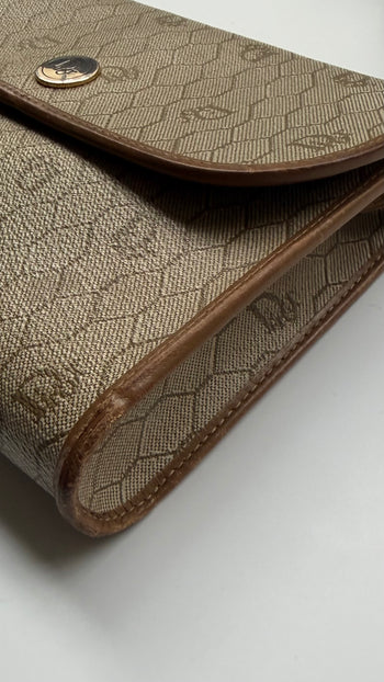 Dior vintage honeycomb coated canvas cross-body bag