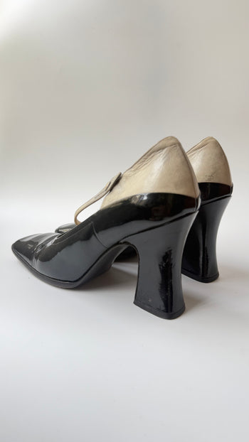 Prada Mary Jane two-tone 90’s heels 37.5 IT