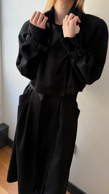 British vintage maxi trench coat