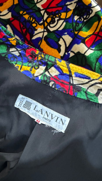 Lanvin 1980’s vintage multicoloured velvet jacket