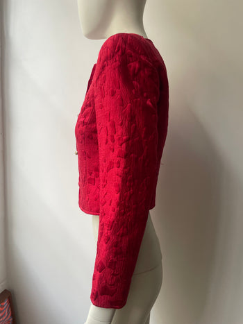 1980’s Valentino cropped red jacket