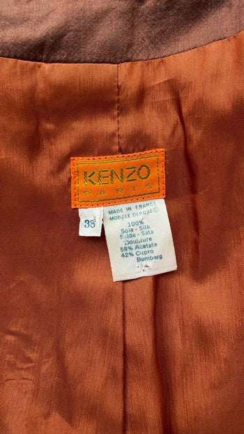 Kenzo 90’s vintage quilted silk copper jacket