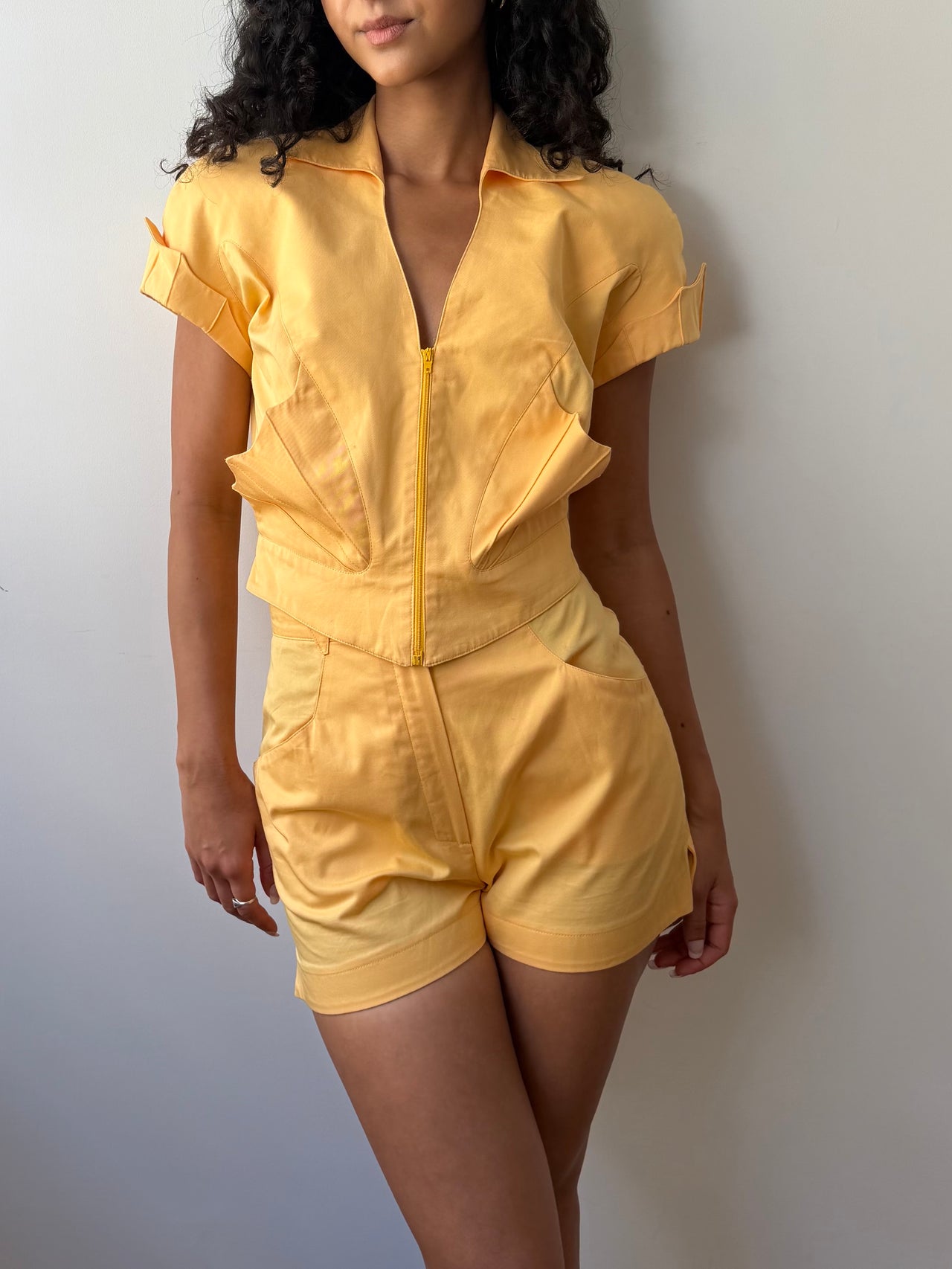 Thierry Mugler Activ 1980’s two piece summer short set XXS