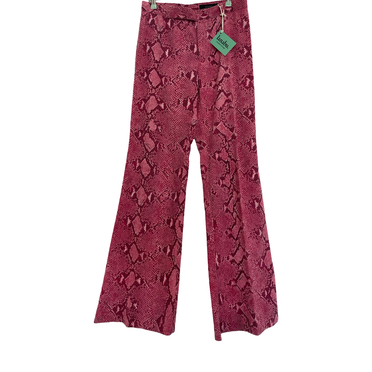 Gucci by Tom Fort pink snakeskin trousers 44 IT