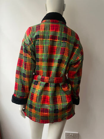 1990’s vintage Versace multi-print coat jacket