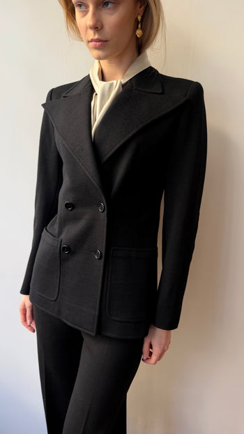 YSL Rive Gauche 1970’s tuxedo trouser suit XS