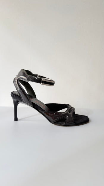 Miu Miu archive 1999 Sporty Chic open toe courts 35.5-36.5