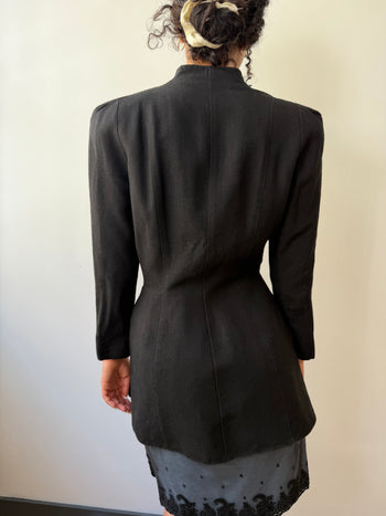 Thierry Mugler 1980’s vintage hourglass linen jacket