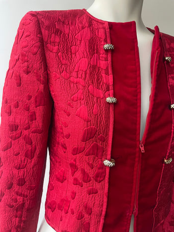 1980’s Valentino cropped red jacket