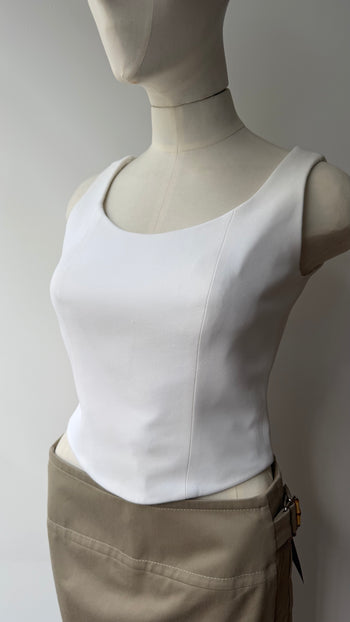 Moschino white bustier vest top XS-Small