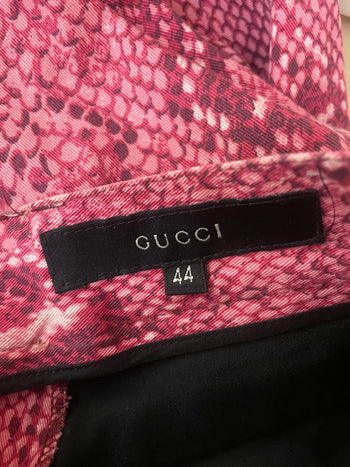 Gucci by Tom Fort pink snakeskin trousers 44 IT