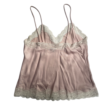 Christian Dior vintage rose pink lace detail camisole