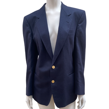 Yves Saint Laurent navy wool blazer