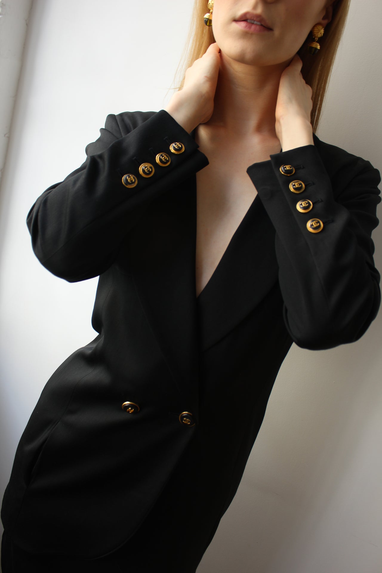 Chanel 1990’s by Karl Lagerfeld executive skirt suit XS