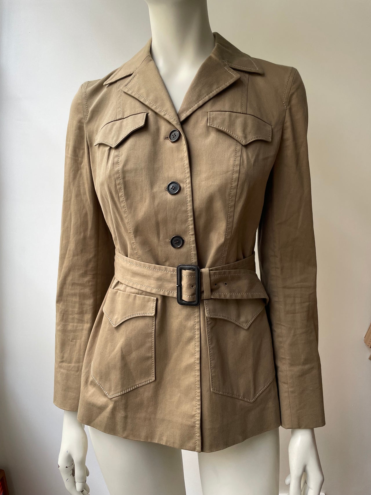 Prada vintage Safari style cotton jacket 44IT