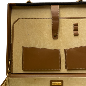 Dior vintage honeycomb monogram briefcase 1980s