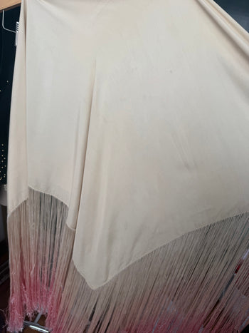 1920’s fringed ombre silk shawl