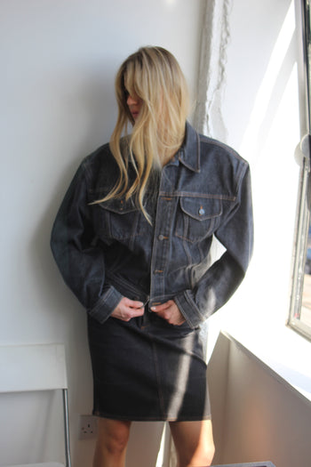 Junior Gaultier 1990’s vintage black denim jacket